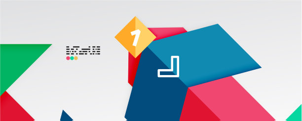 闪亮的颜色三角形和几何形状图片下载