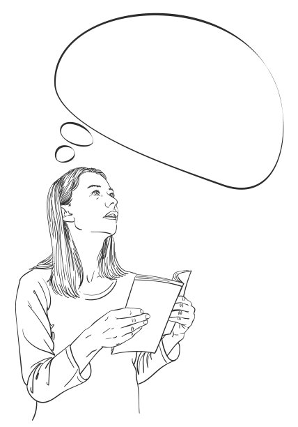 年轻女子手里拿着打开的书图片下载