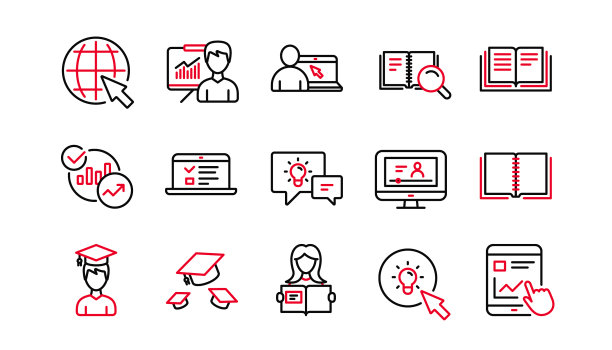 教育线图标书视频教程图片下载