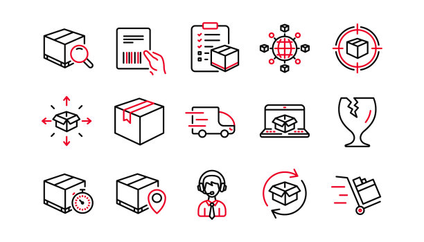 物流和航运公司图标卡车送货图片下载