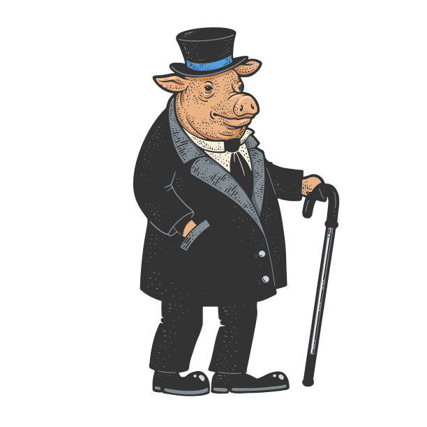 衣猪素描图片下载