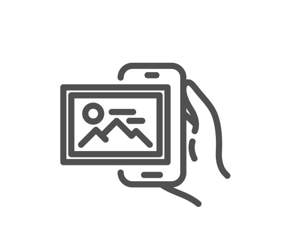 图像相册线图标电话照片的标志图片下载