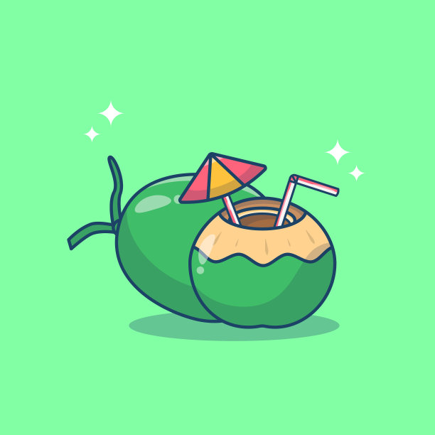 椰子饮料，热带饮料，夏季饮料和图片下载