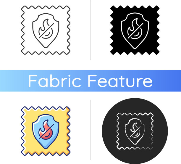 织物图标上的防火特性图片下载