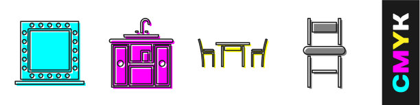 化妆镜配灯脸盆柜图片下载