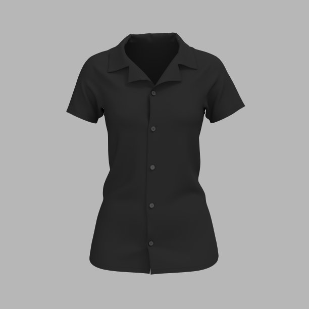 短袖野营衬衫模型图片下载