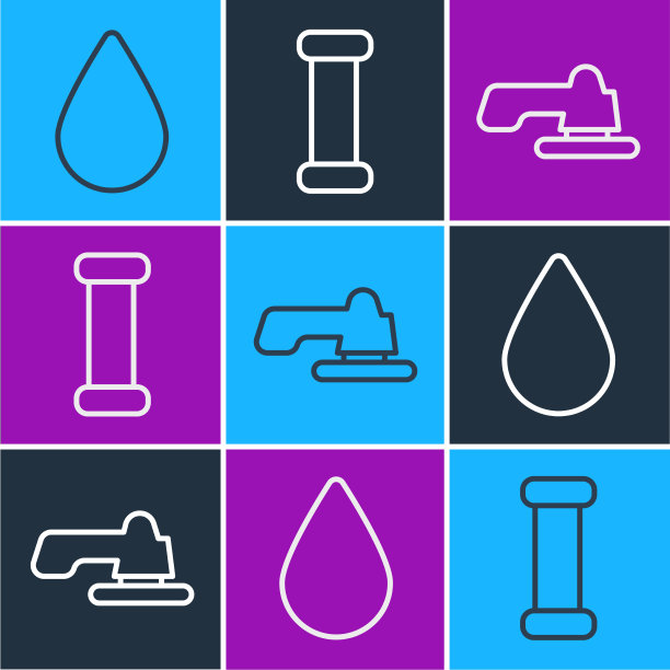 设自来水龙头和工业水管图片下载