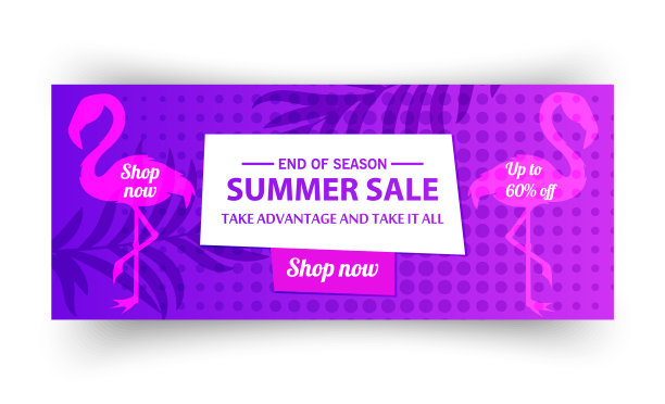 夏季销售旗帜模板夏季销售光明图片下载