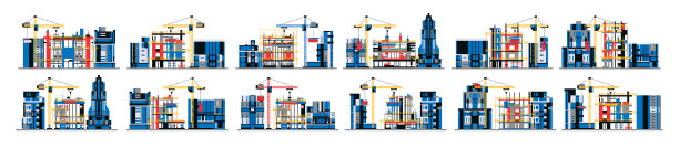 在城市之间设置建筑工地图片下载