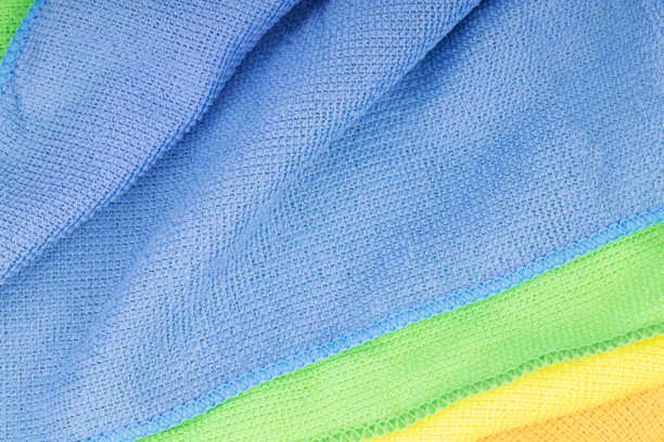 超细纤维织物毛巾以上视图。背景的背景图片下载