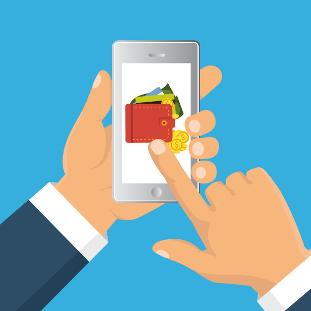 扁平卡通风格寄钱via图片下载