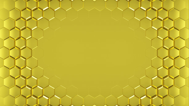 抽象黄金六边形几何面。图片下载