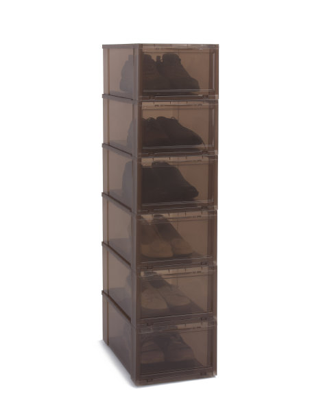 鞋子存储组织隔离在白色上图片下载