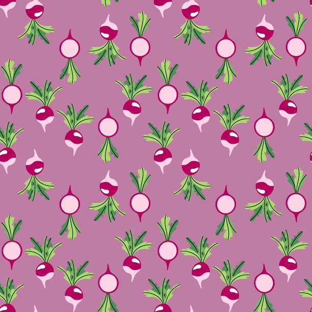 萝卜全片无缝模式矢量图片下载