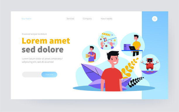 男孩规划机器人创造的步骤图片下载