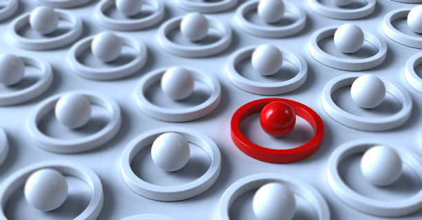 用红球抽象领导概念图片下载