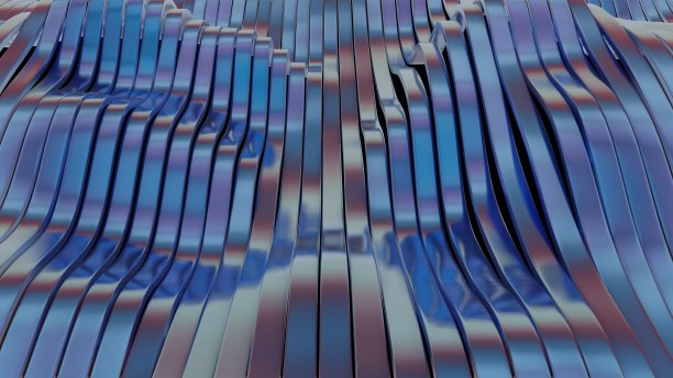 波浪带表面3d金属图片下载