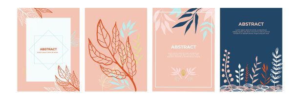 有机平面花卉模板社交媒体或图片下载