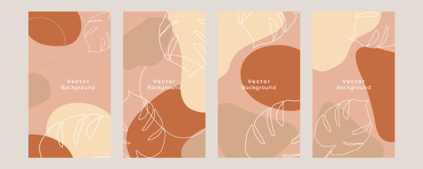 时髦的抽象肖像艺术模板图片下载