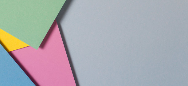 抽象彩纸几何平铺构图底色以蓝色、绿色、粉红色、紫色、黄色为主色调图片下载