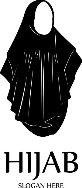 希贾布女性黑色剪影图标应用图片下载