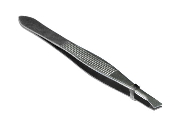 金属眉钳隔离在白色背景上图片下载