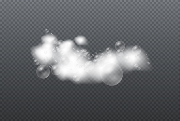 将洗发泡沫和肥皂泡在一起。图片下载