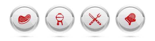 设置线牛排肉烧烤烧烤叉图片下载