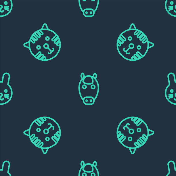 定线马生肖虎兔上图片下载