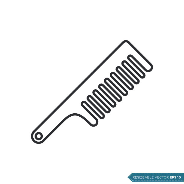 梳图标矢量模板插图eps 10图片下载