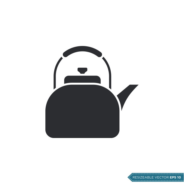 水壶图标矢量模板插图设计图片下载