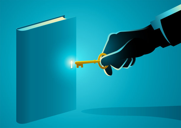 手拿金钥匙打开一本书图片下载