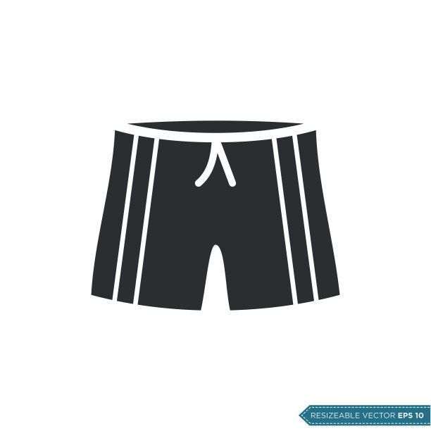 短裤图标矢量模板平面设计图片下载