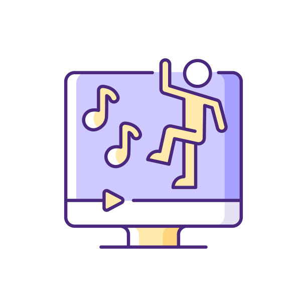 在线舞蹈锻炼紫罗兰RGB颜色图标图片下载