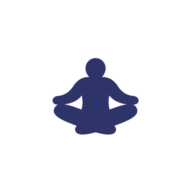 冥想冥想的男人图标上的白色图片下载