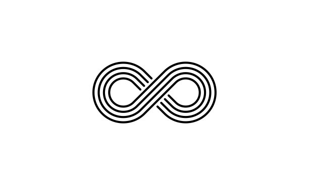 无限符号或符号，无限图标矢量插图图片下载