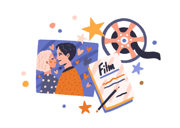 爱情故事电影概念浪漫剧本图片下载