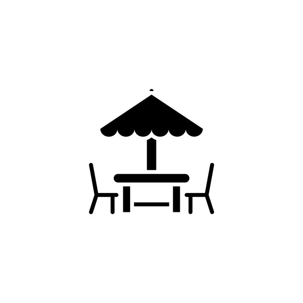 夏季咖啡馆图标的标志图片下载