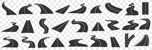 道路和高速公路涂鸦集图片下载