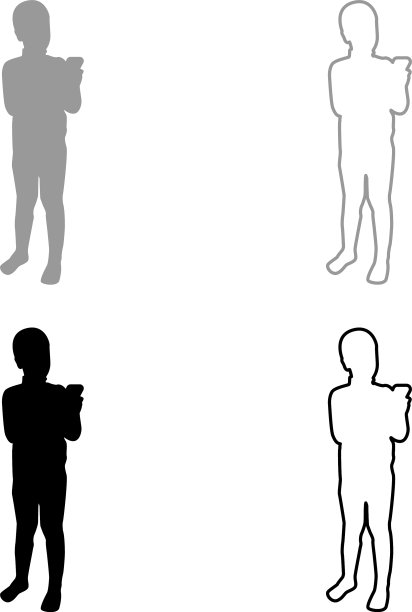 男孩拿着智能手机玩平板电脑图片下载