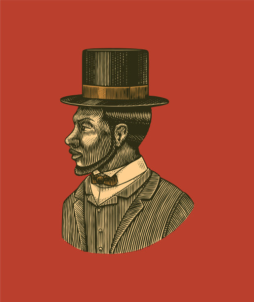 风度翩翩的男士，有着非洲裔美国绅士的脸庞图片下载