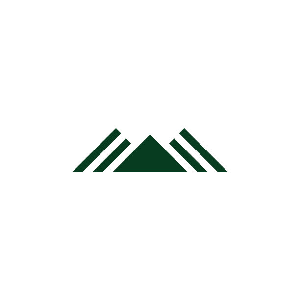 条纹三角形山剪影影子标志图片下载