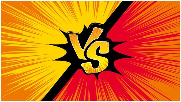 美国喜剧风格的对抗式战斗VS图片下载