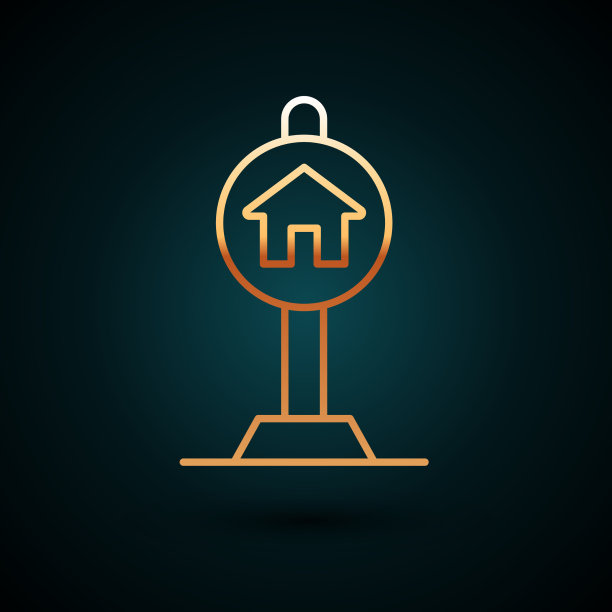 金线酒店标志为交通图标孤立上图片下载