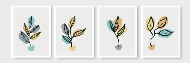 植物墙艺术设置最小和自然墙图片下载