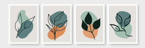 植物墙艺术设置最小和自然墙图片下载