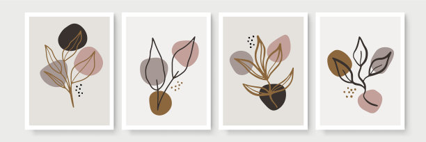 设置创意极简抽象单线手图片下载