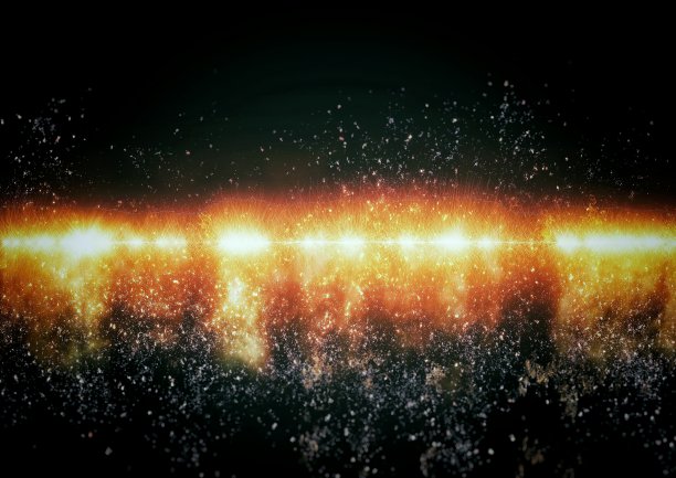 一颗明亮的星星在外太空闪烁的插图图片下载