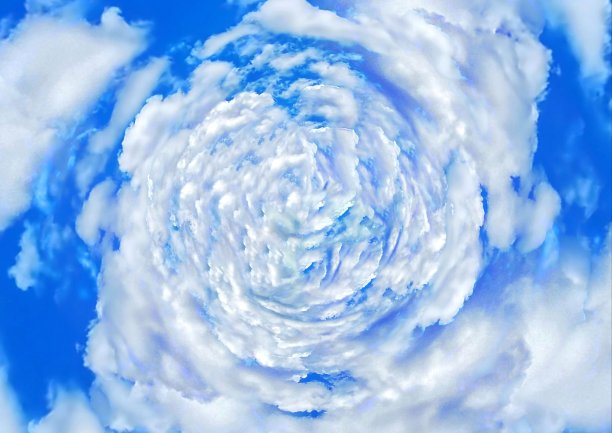 云在天空中旋转的插图图片下载