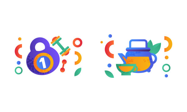 健康生活方式标志着饮食均衡图片下载